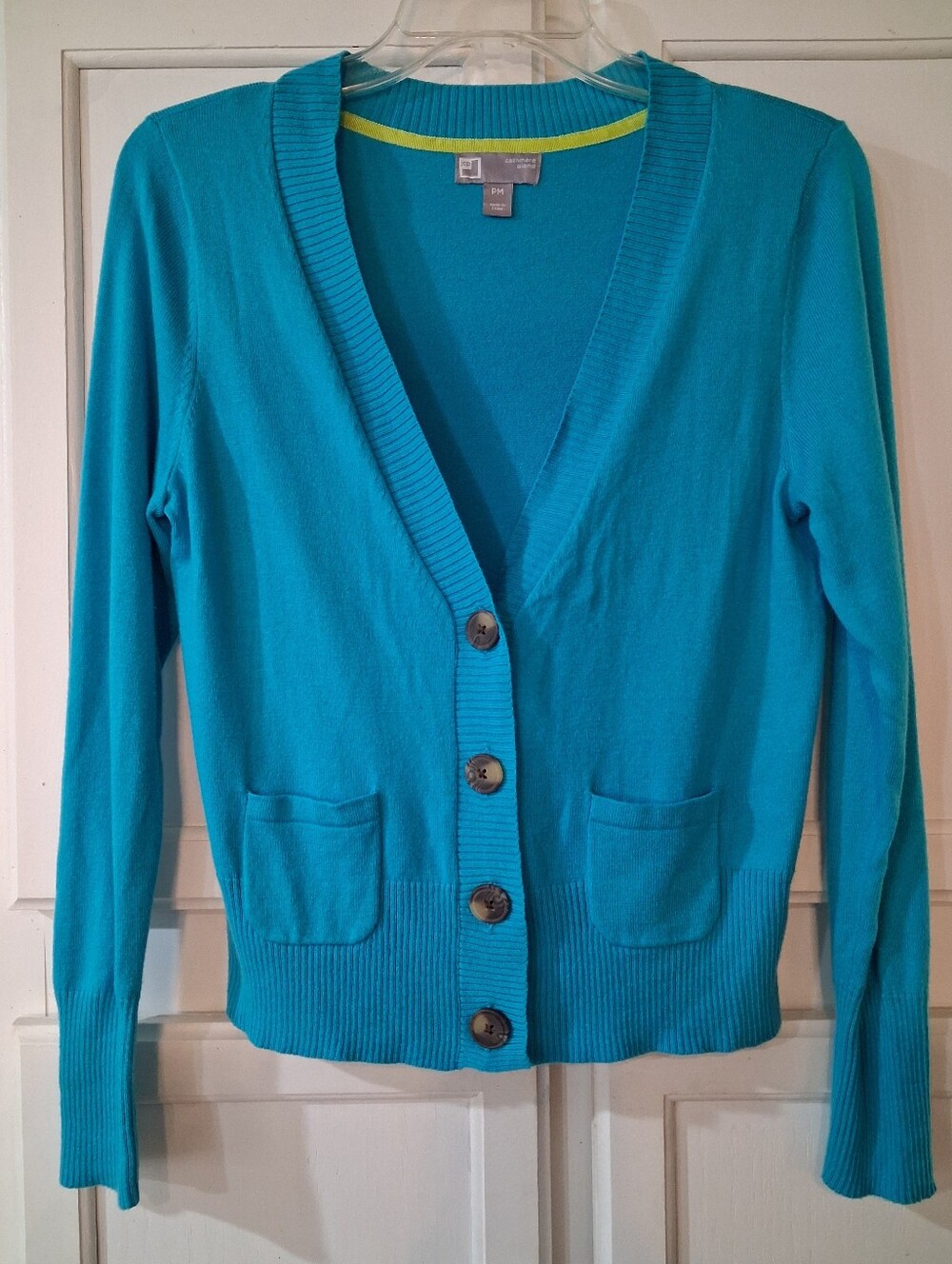 JCP Cashmere Blend Button-front Sweater Size PM